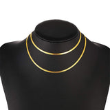 1 x RAW Customer Returns FindChic women s choker snake chain gold stainless steel ladies choker necklace 38cm for Christmas birthday - RRP €19.99