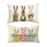 16 x Brand New WJOWWL Pack of 2 Easter cushion covers, Easter cushion covers, Easter decorative cushion cover, 50 x 30 cm, spring happy Easter decorative cushion cover, couch, living room decoration - RRP €161.12