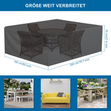 1 x RAW Customer Returns RATEL tarpaulin garden furniture, garden furniture cover waterproof, heavy-duty 420D Oxford fabric protective cover with UV and PU coating, ventilation cover for garden table seating group 200x160x70cm  - RRP €32.99