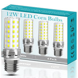 1 x RAW Customer Returns LED E27 silver corn light bulbs 6500K cool white 1450LM E27 LED lamps instead of 100W incandescent bulb, not dimmable, corn cob bulbs, no flickering, pack of 4 - RRP €18.14