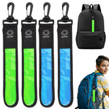 6 x Brand New SPORWAY Pack of 4 LED flashing light reflective light strip, LED safety light children s school bag reflector pendant, backpack reflectors safety light for hiking, running, jogging - RRP €66.54