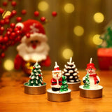 1 x Brand New Set of 3 Christmas Candles Christmas Decoration Candles for Christmas Decorations Snowman  - RRP €22.8