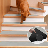 1 x RAW Customer Returns GOYLSER Stair Treads Mats Anti-Slip Stair Mats Self-Adhesive Stair Carpet Rectangular Anti-Slip Stair Carpet Stair Rug for Children Pets Gray 76x20cm 15 Pieces  - RRP €60.49