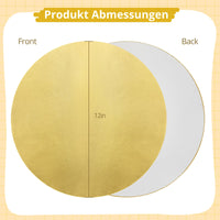 3 x Brand New YHomU Cake Underlay Round Cake Board, Cake Board Cake Base Cardboard for Baking, Gold, 12 Inches, 2 Packs - RRP €39.3