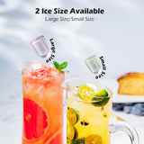 1 x RAW Customer Returns Small Ice Cube Maker Portable Ice Cube Machine with Handle 9 Ice Cubes Ready in 6 Minutes, Self-Cleaning Portable Ice Makers for Home - RRP €97.18