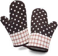 4 x Brand New Voarge Oven Gloves Cotton Set of 2 up to 180 C, Suitable for Cooking, Baking, Grilling, Oven Gloves, 1 Pair, Gift for Women and Chef Brown  - RRP €43.52