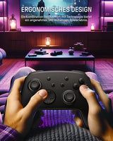 1 x RAW Customer Returns PALPOW Glowing Mode Switch Controller Wireless, Switch Controller Compatible with Switch OLED Lite, Firefly Bluetooth Controller Gamepad with 7 LED Colors Paddle Turbo Motion Control, Black - RRP €37.04