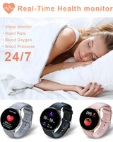 1 x RAW Customer Returns Efolen Smartwatch Women with Phone Function, 1.3 HD Touchscreen Fitness Watch, Wristwatch Blood Pressure Measurement Heart Rate Sleep Monitor SpO2, IP67 Waterproof, Compatible with Android iOS Rose Gold - RRP €59.48