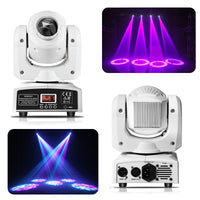 1 x RAW Customer Returns WZYBUTA 50W LED Moving Head Stage Lights DMX512 DJ Party Light 8 Patterns 8 Colors Disco Light 9 11 Channels for Music Bar Karaoke Home Party Wedding Light Demonstration White  - RRP €80.66