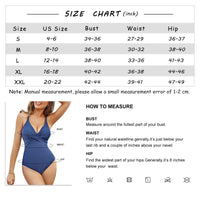 1 x RAW Customer Returns YNIQUE One-Piece Swimsuit Women s Tummy Control Swimwear V-Neck Swimsuit Women s Criss Cross Monokinis - RRP €26.94