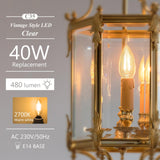 1 x RAW Customer Returns DiCUNO E14 LED candle 3.5W, warm white 2700K, candle lamp for chandeliers, replacement 40W halogen, classic filament C35, 480LM clear glass, filament, antique vintage, 360 angle, not dimmable, pack of 10 - RRP €22.18