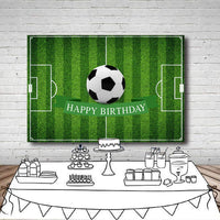 6 x Brand New MEHOFOTO 7x5ft Football Theme Happy Birthday Photography Backdrop Party Decoration Soccer Field Banner Photo Studio Background - RRP €117.48