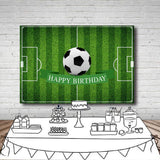 6 x Brand New MEHOFOTO 7x5ft Football Theme Happy Birthday Photography Backdrop Party Decoration Soccer Field Banner Photo Studio Background - RRP €117.48