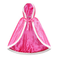 14 x Brand New ZaisuiFun Girls Hooded Princess Cape for Fancy Dress Costume Carnival Party Cosplay Halloween Christmas in Velvet, Pink, 128-134 Label 130  - RRP €319.2