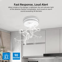 5 x Brand New XNH Smoke Detector, Fire Alarm with Photoelectric Sensor, Supports No Wi-Fi Connection to Smart Life Tuya App Set of 3  - RRP €125.0