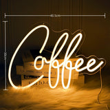 1 x RAW Customer Returns Gaoxun Coffee neon sign, warm white LED neon light for wall decoration, 40.5x30 cm neon signs, illuminated sign with USB powered, LED sign gift for coffee house, bar, restaurant, room decoration - RRP €32.24