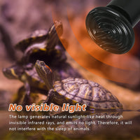 1 x RAW Customer Returns Coospider Reptile Heat Lamp Terrarium Animals Turtles Infrared Ceramic Heater No Visible Light 100W E27 Heating Bulb Holder for Amphibians Lizards Snakes Chickens Puppies - RRP €25.01