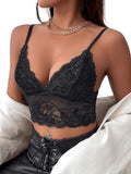 1 x RAW Customer Returns GORGLITTER Lace Spaghetti Straps Top Women s Crop Tops Summer Camisole Bralettes Lace Top Undertops Black M - RRP €21.17