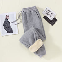 2 x Brand New CM C M WODRO Women s Warm Sherpa Jogging Bottoms Winter Thermal Fleece Thick Trousers Women Drawstring Sports Trousers Lined Sweatpants with Pockets 2XL, Light Grey  - RRP €56.4