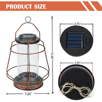 4 x Brand New Greenidea Smart Lighting Speaker Solar Lanterns for Outdoor Use with Shepherd Hook Hanging Lantern in Vintage Style, Solar Lantern with Handle, Hanging Lamp for Outdoor Use, Garden Lanterns Decoration - RRP €81.6