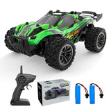 1 x RAW Customer Returns ACAMMZAR AT3 Remote Control Car, RC Car for Boys 60 min Running Time with 2 Batteries, 2WD 2.4GHz Offroad Electric Toy Car with LED Lights Gift for 6 7 8 Year Old Children Adults, Green - RRP €33.26