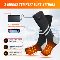 1 x RAW Customer Returns Heated Socks Men Women Heated Socks with 4500mAh Rechargeable Battery Heating Socks Electric Warm Socks Foot Warmer for Outdoor Camping Fishing Cycling Skiing - RRP €30.24