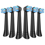 1 x RAW Customer Returns Pack of 6 MERUYOO replacement brushes Compatible with Oral B iO toothbrush heads black  - RRP €20.99