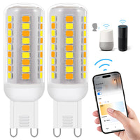 1 x RAW Customer Returns Wi-Fi Smart G9 LED lamps, compatible with Alexa Google Home, AC 230V continuously dimmable, 2700K-6500K, brightness adjustable 1 -100 , 0.4-4W, 40LM-400LM, timer function G9 intelligent LED light bulb, pack of 2 - RRP €23.59