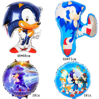 2 x Brand New MEZHEN Birthday Decoration for Sonic Foil Balloon Children s Birthday Decoration Happy Birthday Balloons Video Game Birthday Party Decoration Balloons Boy - RRP €38.4