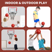 1 x Brand New Jacootoys Indoor Basketball Hoop for Kids and Adults, Mini Basketball Hoop for Door with 2 Balls, Basketball Hoop for Kids Boys 3, 4, 5, 67, 8, 9, 10, 11, 12 - RRP €31.2