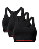 1 x RAW Customer Returns DANISH ENDURANCE Women s Organic Cotton Bralette Bra 3 Pack Black, Medium  - RRP €32.95