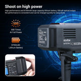 1 x RAW Customer Returns Godox AD600BM Bowens Mount 600Ws GN87 HSS 1 8000s Flashes with 2.4G Wireless X System and 8700mAh Li-on Battery, Flash Strobe Light for 500 Full Power Flashes and Recycling in 0.01-2.5 Seconds - RRP €593.95