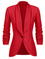 1 x RAW Customer Returns UNibelle Blazer for Women Elegant and Lightweight Long Work Jacket Business Jacket Casual Jacket for Women Blazer Red S - RRP €35.28