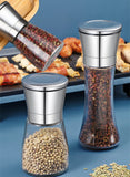 2 x RAW Customer Returns Salt and pepper mill, stainless steel spice mill with adjustable ceramic mill, chilli mill, refill salt mill - RRP €23.96