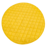 1 x Brand New Crawling blanket for baby, play blanket baby 140 cm round quilted mat, thick 1.5 cm cotton play mat children baby soft crawling mat for crawling and playing - yellow - RRP €34.68