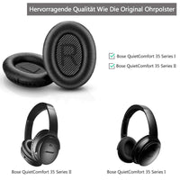 1 x RAW Customer Returns Ear Pads for Bose QuietComfort 35 ii, Premium Replacement Pads for Bose QuietComfort 35 QC35 Headphones, Replacement Ear Cushions Compatible with Bose QuietComfort 35 II QC35 II Over-Ear Headphones Black  - RRP €19.83