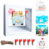 3 x Brand New 5 in 1 3D picture frame to fill, children s picture frame money box money gift with 5 interchangeable motifs for birthday, money gift birth baby, boy girl, money gift wedding - RRP €61.2