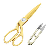 1 x RAW Customer Returns Handi Stitch Tailor s Scissors Gold Fabric Scissors with Thread Cutter - Professional Textile Scissors Sharp 22.86cm Made of Stainless Steel - Golden Scissors Cuts Fabric, Clothing, Textiles, Leather, Jeans- RRP €16.99