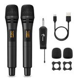 1 x RAW Customer Returns TONOR microphone wireless, wireless radio microphone wireless microphone handheld microphone dynamic microfono mic with receiver for amplifier PA system karaoke wedding party conference lecture TW320 Black - RRP €49.99