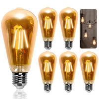 1 x RAW Customer Returns Aigostar Edison Vintage lamp E27,8W LED lamps vintage antique light bulb, warm white 2200K, 800LM decorative light bulb, ideal for nostalgia and retro lighting in the house caf bar-5 pieces - RRP €20.83