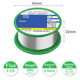 1 x RAW Customer Returns Tin solder, lead-free solder with rosin core Sn99 Ag0.3 Cu0.7 0.8mm, 50g  - RRP €10.98