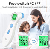 10 x RAW Customer Returns Fever thermometer for babies, children and adults, contactless forehead thermometer, infrared digital thermometer with immediate accurate reading, fever alarm, white - RRP €131.0