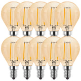 1 x RAW Customer Returns ProCrus G45 LED 2W light bulb, E14 vintage 2W Edison LED lamp, retro lighting filament LED, 2700K warm white, 100LM light bulb replacement for 10W incandescent lamp, not dimmable, amber LED bulb, pack of 10 - RRP €19.14