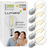 1 x RAW Customer Returns Lumare LED energy saving lamp E14 G45 Set of 5 LED bulb 2 watts, 200lm Light source replaces 40 watt light bulb Warm white 2700K - RRP €24.17