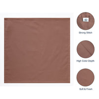 4 x RAW Customer Returns Encasa cotton cloth napkins Set of 6 Size 43x43 cm Tan Solid Color Machine washable - RRP €81.6