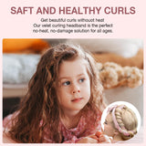 5 x Brand New Curlers Curls Without Heat, Heatless Curls Band, Curlers Overnight, DIY Heatless, Hairband for Women and Girls DIY Hairstyle Pink  - RRP €49.95