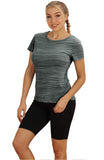 1 x RAW Customer Returns icyzone Women s 2-Pack Sports Shirt Short Sleeve Breathable Tops Fitness Gym Top Casual T-Shirt XL, Charcoal Pine  - RRP €22.3