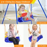 1 x RAW Customer Returns FUNLIO 3-in-1 Garden Swing for Children 4 Sandbags, Indoor Outdoor Baby Games, Foldable Metal Stand and Clear Instructions, Easy to Assemble and Store - RRP €98.35