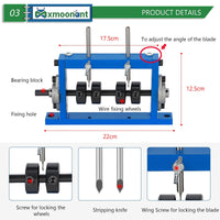 1 x RAW Customer Returns Mxmoonant Wire Stripping Machine for 1-25mm Cable, Wire Stripping Tool, Drill Attachable, with 2 Replacement Blade for Recycling Scrap Copper 2 Knives  - RRP €57.05