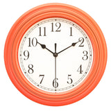 1 x RAW Customer Returns Topkey Silent Wall Clock Kitchen 9 Inch Retro Non-ticking Decorative Bedroom Office Wall Clock- Light Orange - RRP €15.14